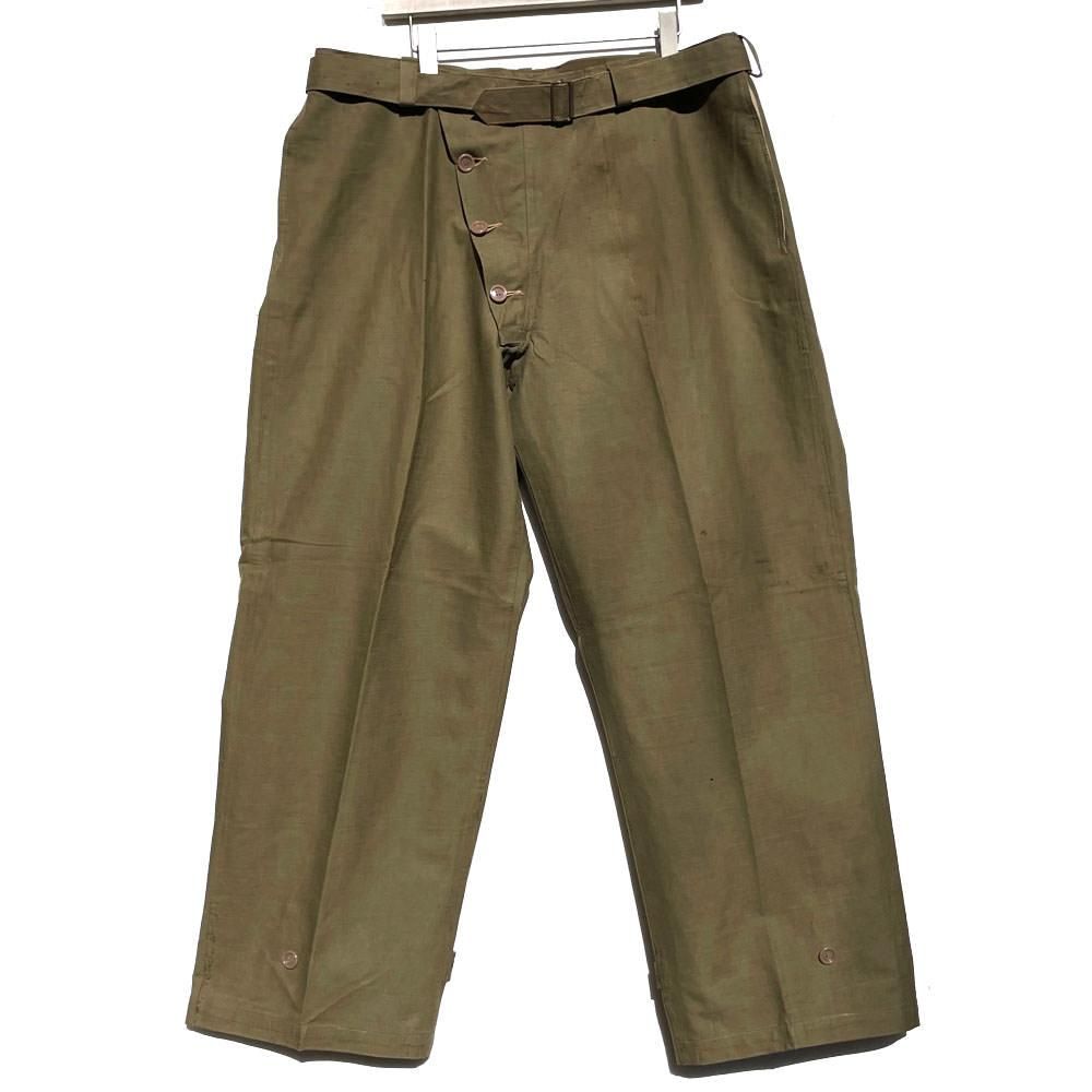 【Italian Army - NOS】デッドストック イタリア軍 モーターサイクルパンツ オーバーパンツ  ポケット付き【1950's-】Vintage Motorcycle Pants