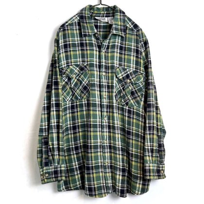  ΡKING SIZEۥơ åȥ եͥ륷ġ1980's-Vintage Cotton Flannel Plaid Shirt