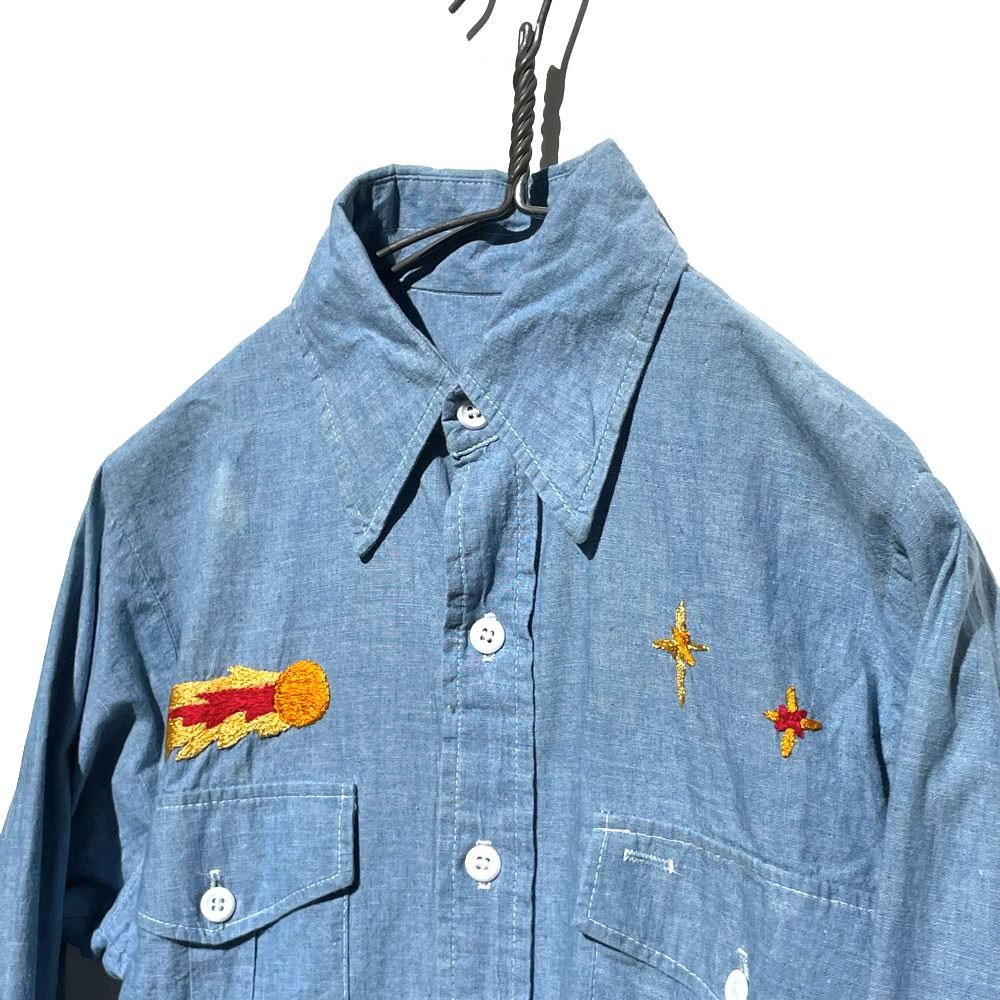 90's Woolrich シャンブレーボタンダウンシャツ 