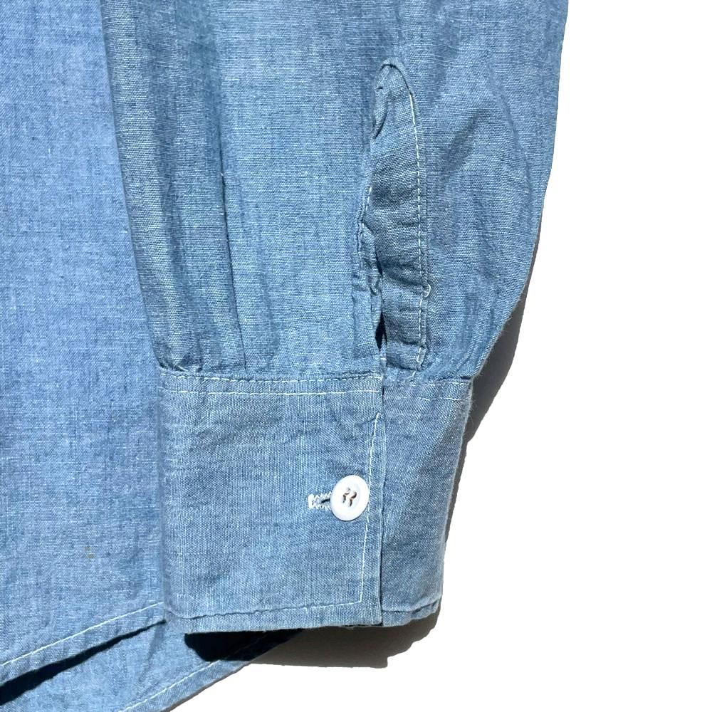 WOOLRICH】ヴィンテージ 刺繍 シャンブレーシャツ【1980's