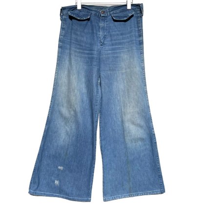  ΡA.SMILEۥơ ǥ˥ Хѥġ1970's-Vintage Denim Buggy Pants W-33