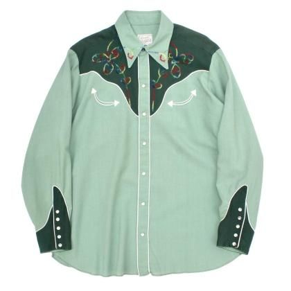 NAT NAST ボーリングシャツ 60年代 レーヨン 60s 古着 ビンテージ 1960s〜【NAT NAST】ボーリングシャツ - 古着屋HamburgCafe