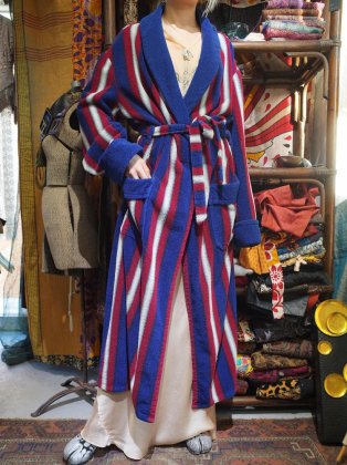  ΡTricolore Stripe Pile Gown