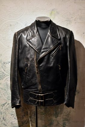 古着 通販　Austria 1940s leather riders jacket
