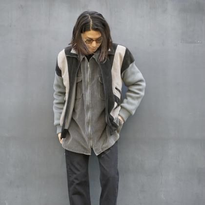  ΡCombination Jacket  Zip Up Corduroy Shirts