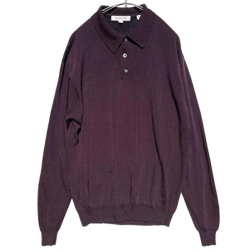PRONTO-UOMO】ヴィンテージ L/S レーヨン ニットポロシャツ