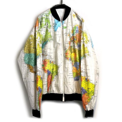  Ρơ ڡѡ㥱å 楸㥱å Ͽ1980's-Vintage World Map Tybek Jacket