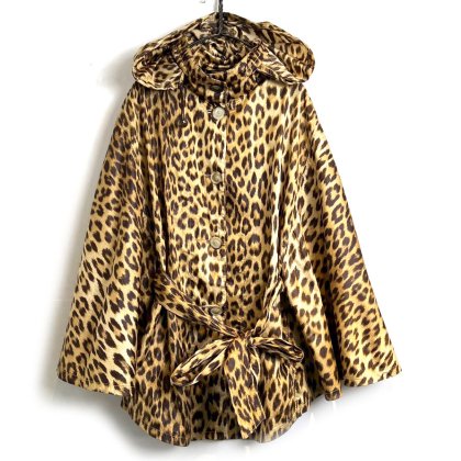 古着 通販　【CASSI】ヴィンテージ レオパードパターン ポンチョ【1980's-】Vintage Leopard Poncho