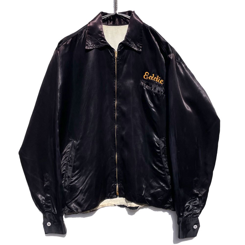 【USS YTM-369】ヴィンテージ レーヨンサテン スーベニアジャケット【1970's-】Vintage Souvenir Satin Jacket