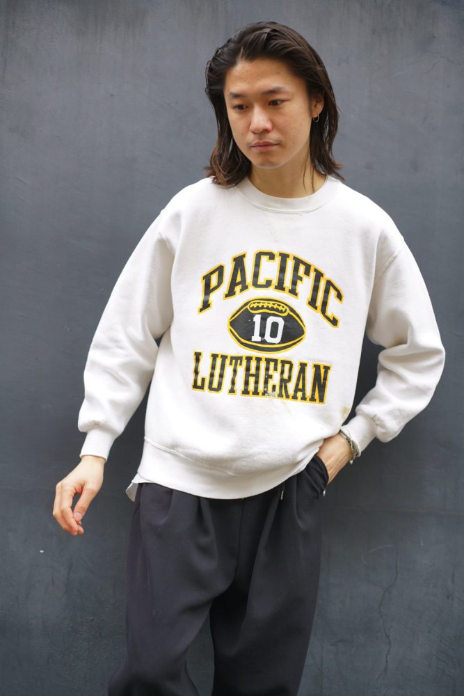 【Pacific Lutheran】ヴィンテージ カレッジ スウェットシャツ 前Vガゼット【1990's-】Vintage College Sweat  Shirt