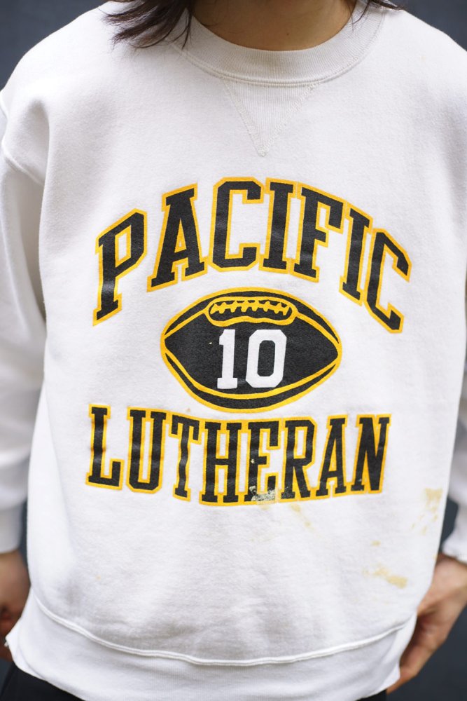 【Pacific Lutheran】ヴィンテージ カレッジ スウェットシャツ 前Vガゼット【1990's-】Vintage College Sweat  Shirt