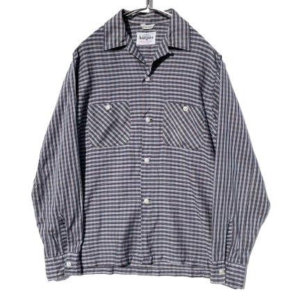 古着 通販　【harper】ヴィンテージ オープンカラー コットンシャツ【1960's-】Vintage Open Collar Shirt