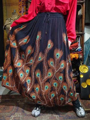 古着 通販　Peacock Rayon Skirt