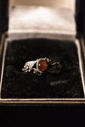  ΡVintage silver  carnelian ring ơ С ͥꥢ  