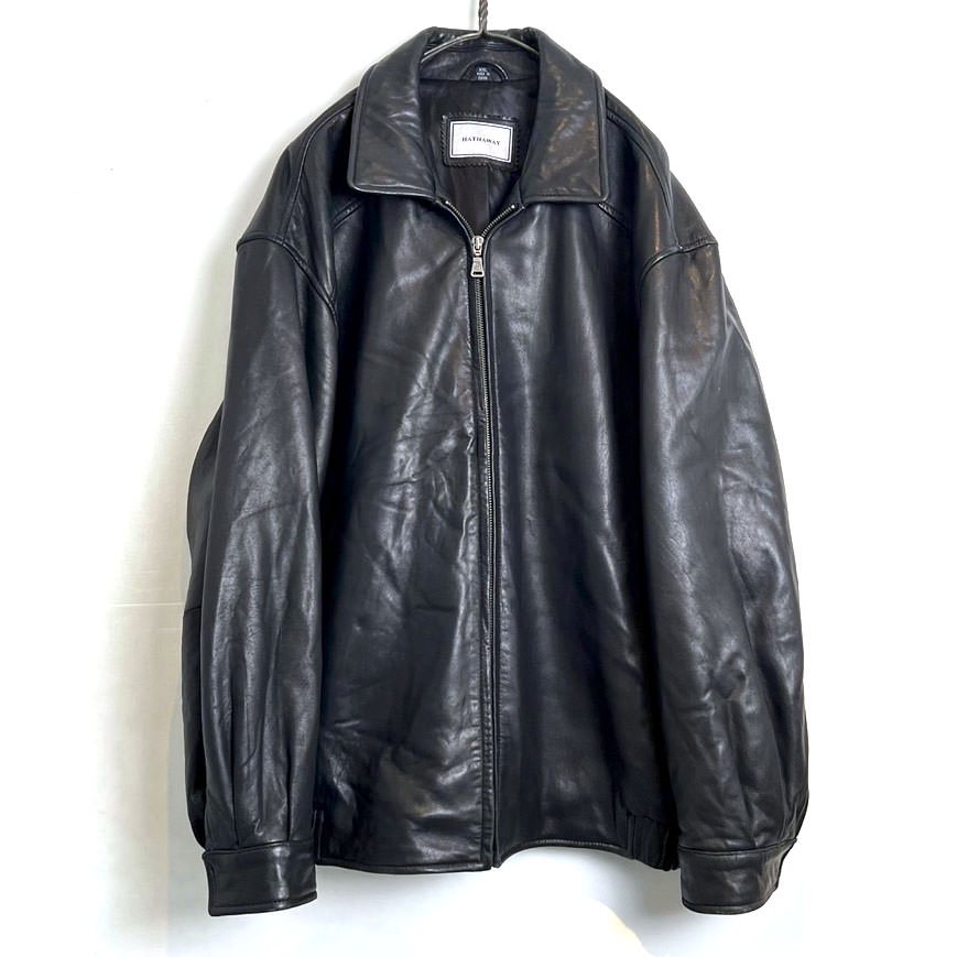 【HATHAWAY】ヴィンテージ ラムスキン レザージャケット【1990's】Vintage Lamb Leather Jacket