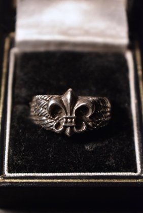  ΡVintage fleur de lis silver ring ơ ե롼롦ɡꥹ  