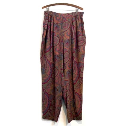  ΡLiz Claiborneۥơ ڥ꡼ѥ 륯 ѥġ1990's-Vintage Silk Trouser