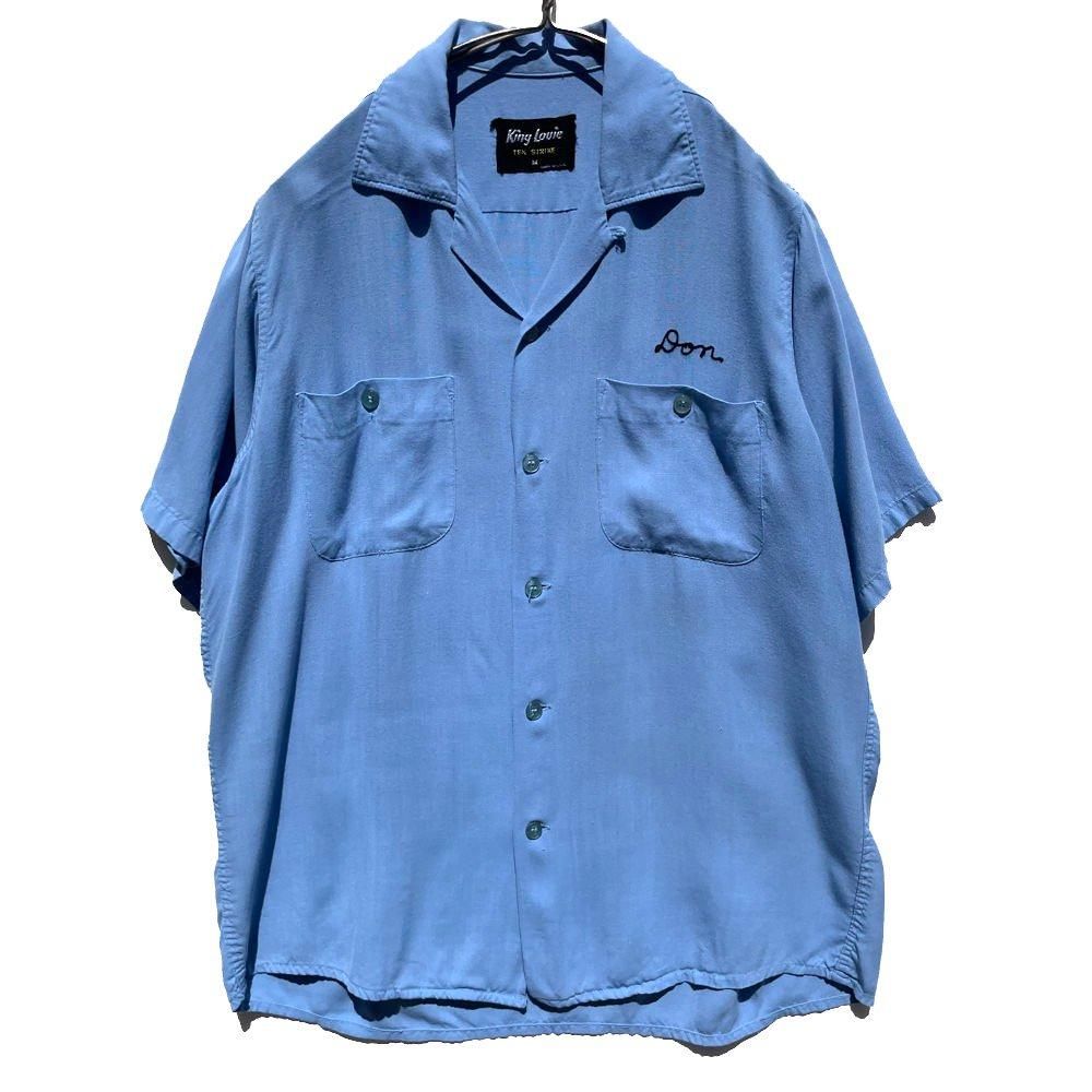 【King Louie TEN STRIKE】ヴィンテージ レーヨン ボーリングシャツ【1950's- Made In USA】Vintage  Bowling Shirt