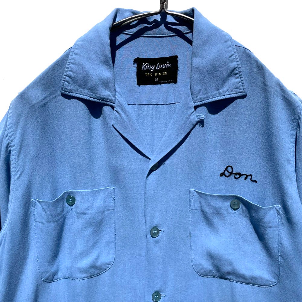 【King Louie TEN STRIKE】ヴィンテージ レーヨン ボーリングシャツ【1950's- Made In USA】Vintage  Bowling Shirt