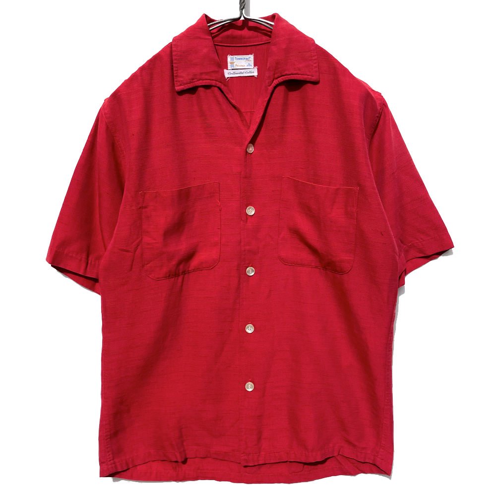 【PENNEY'S TOWNCRAFT】ヴィンテージ S/S イタリアンカラー レーヨンシャツ【1960's-】Vintage Rayon Shirt