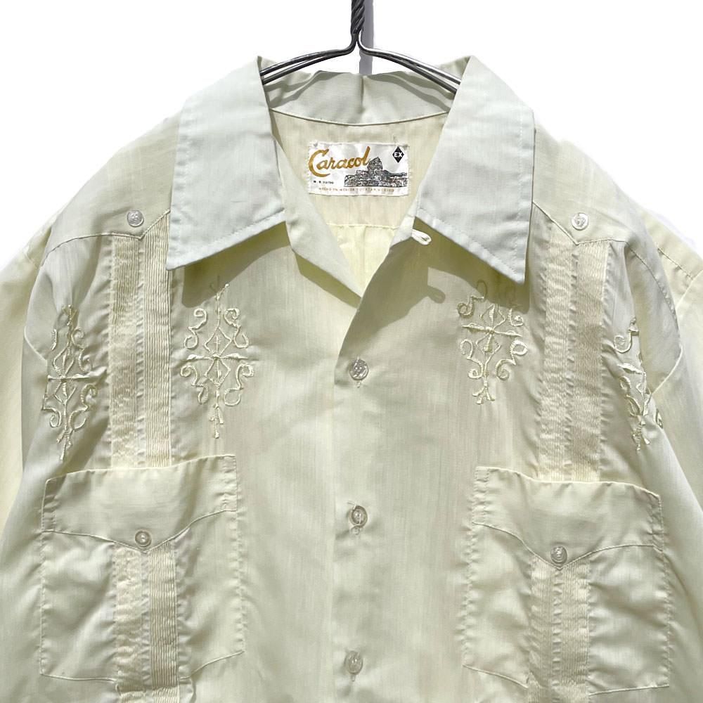 vintage 1990´s cuba shirt white キューバシャツ-