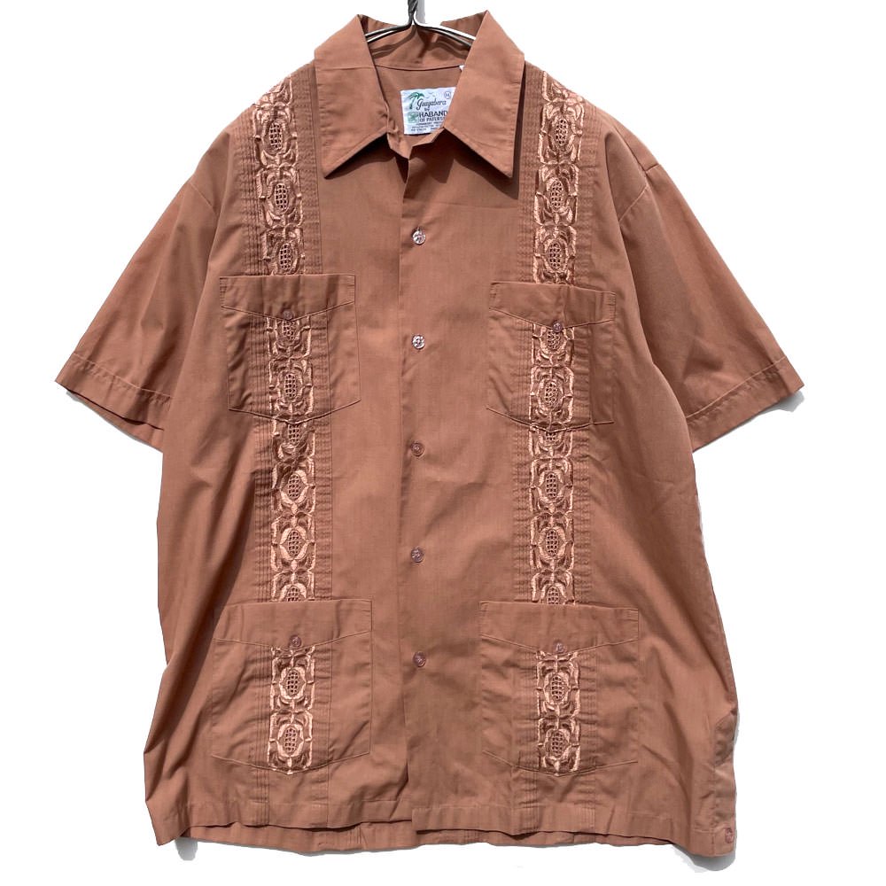 【Guayabera by HABAND OF PATERSON】ヴィンテージ キューバシャツ【1980's-】Vintage Cuba Shirt