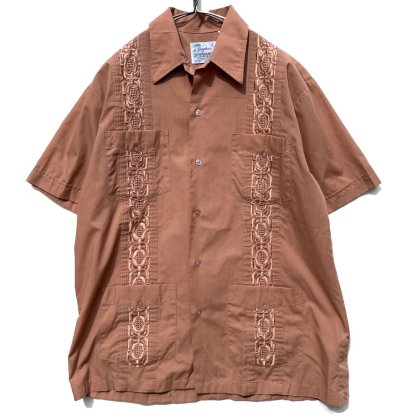  ΡGuayabera by HABAND OF PATERSONۥơ 塼Хġ1980's-Vintage Cuba Shirt