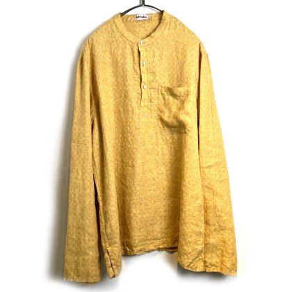  Ρfabindiaۥơ ץ륪С Хɥ顼 ͥ󥷥ġ1990's-Vintage Pullover Band Collar Linen Shirt