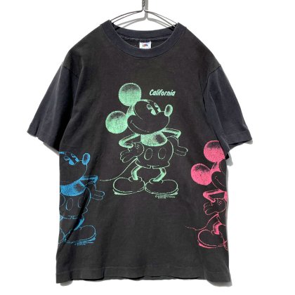  ΡɥߥåMickey - Made In USAۥơ ͥ󥫥顼 ޥץ Tġ1980's-Vintage Print T-Shirt