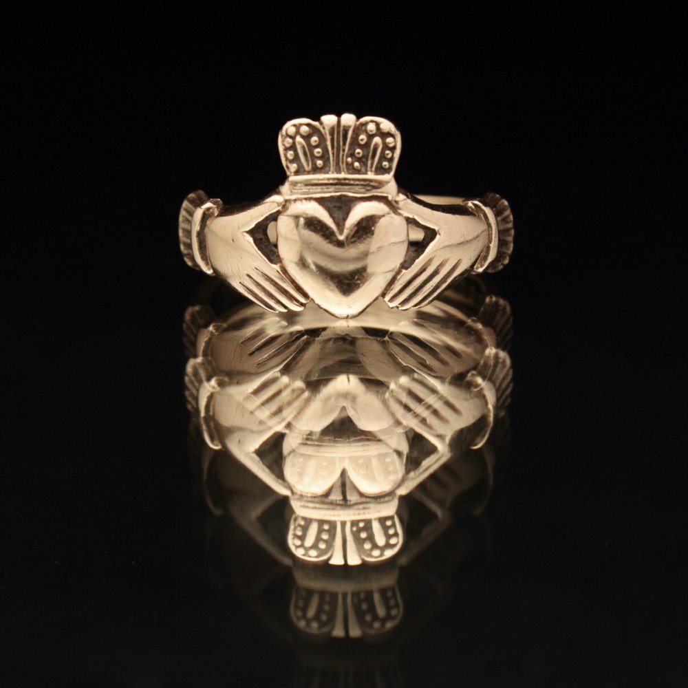 古着 通販 ヴィンテージ クラダーリング【375 9ct Gold Made In IRELAND 1982's-】Vintage Claddagh Ring