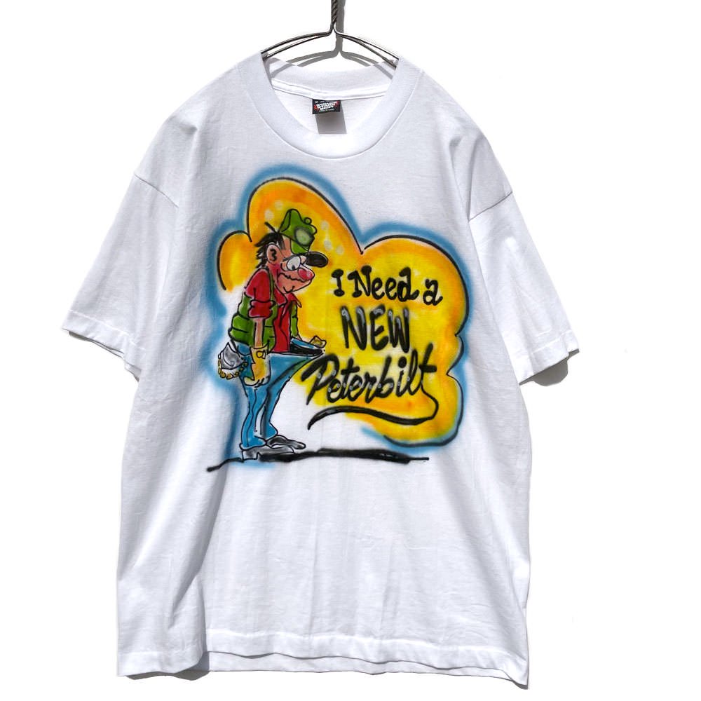 【Peterbilt - Made In USA】ヴィンテージ スプレーアート ハンドペイント Tシャツ【1990's-】Vintage Spray  Art T-Shirt