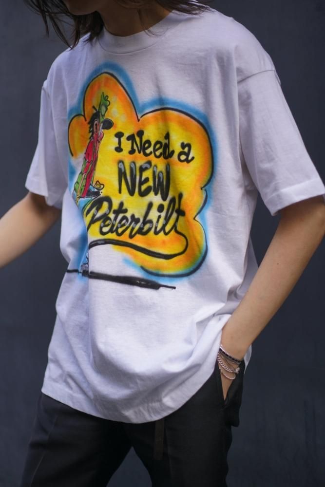 【Peterbilt - Made In USA】ヴィンテージ スプレーアート ハンドペイント Tシャツ【1990's-】Vintage Spray  Art T-Shirt