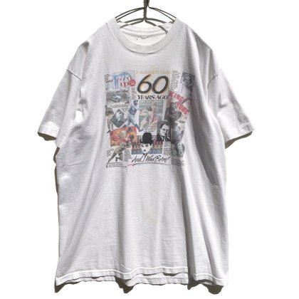  ΡA BANNER YEAR 60 YEARS AGOۥơ ˥塼ڡѡץ Tġ1996'sVintage Print T-Shirt