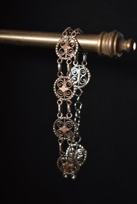 古着 通販　Euro vintage silver × rose gold bracelet ヴィンテージ シルバー  ローズゴールドブレスレット 
