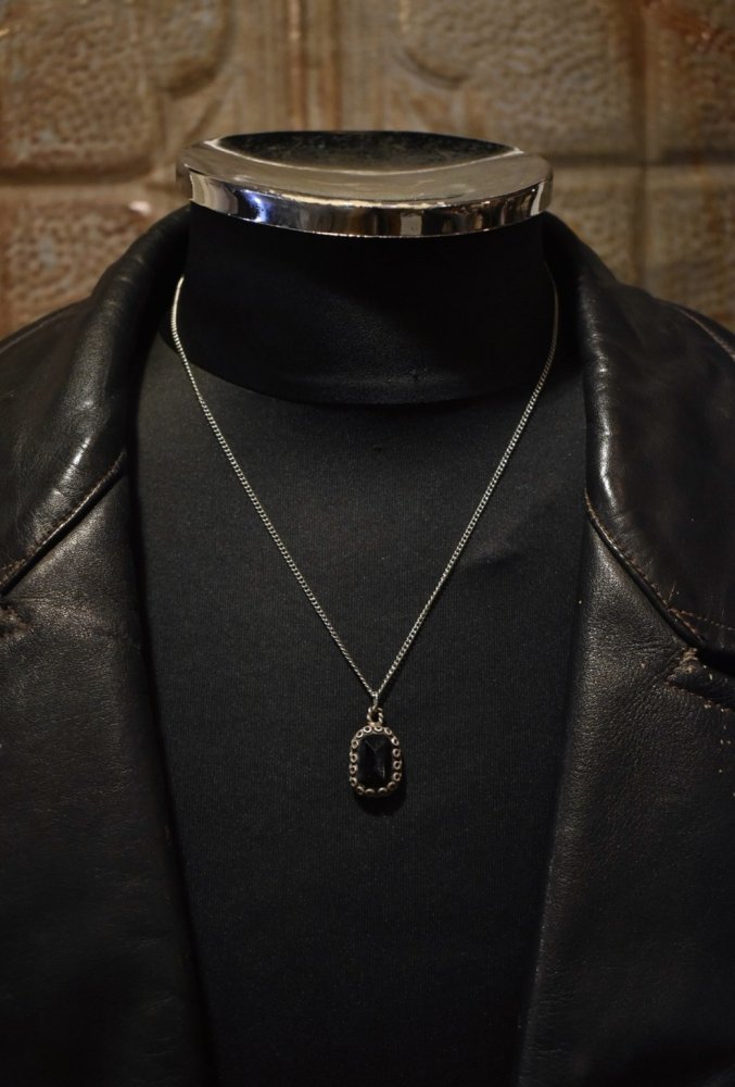 Vintage silver × onyx necklace ヴィンテージ シルバー オニキス ネックレス