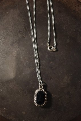 古着 通販　Vintage silver × onyx necklace ヴィンテージ シルバー オニキス ネックレス 