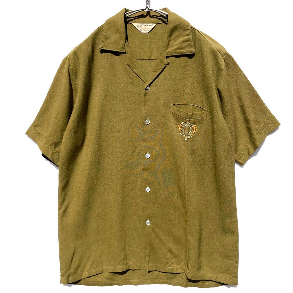 【TOWNCRAFT - Penneys】ヴィンテージ S/S レーヨン オープンカラーシャツ【1960's-】Vintage Open Collar  Rayon Shirts