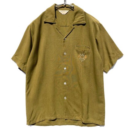  ΡTOWNCRAFT - Penneysۥơ S/S 졼 ץ󥫥顼ġ1960's-Vintage Open Collar Rayon Shirts