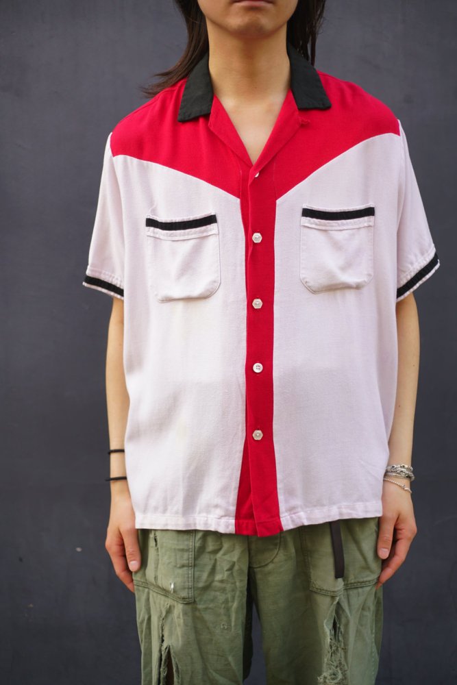 【Service Bowling Shirt - Union Made 】ヴィンテージ レーヨン ボーリングシャツ【1960's-】Vintage  Bowling Shirt