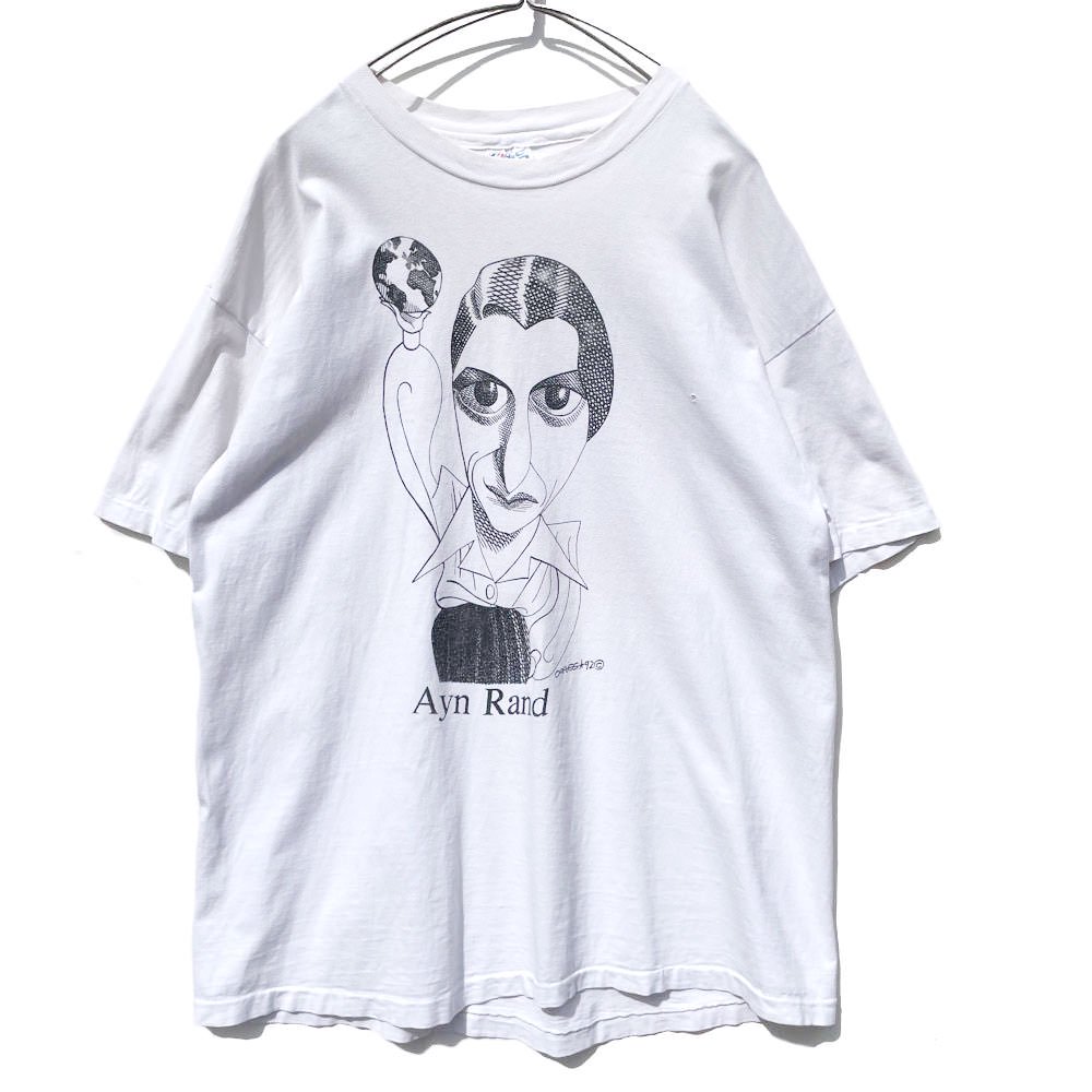 古着 通販 【Ayn Rand - Made In USA】ヴィンテージ パロディプリント Tシャツ【1992's-】Vintage Caricature Print T-Shirt