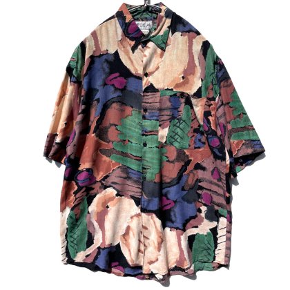  ΡZOOMۥơ ȥץ S/S 졼󥷥ġ1980's-Vintage Rayon Shirt