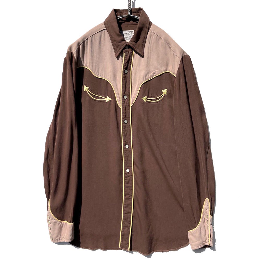 【H BAR C】ヴィンテージ レーヨンギャバジンウエスタンシャツ【1950's-】Vintage Western Shirts