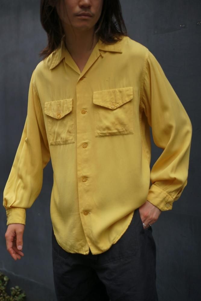 NAT NAST】ヴィンテージ L/S レーヨンギャバジン ボーリング