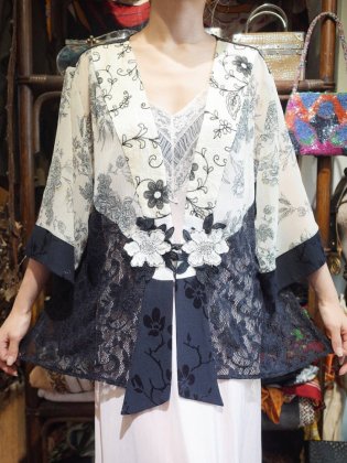 古着 通販　Embroidery & Sheer China Gown