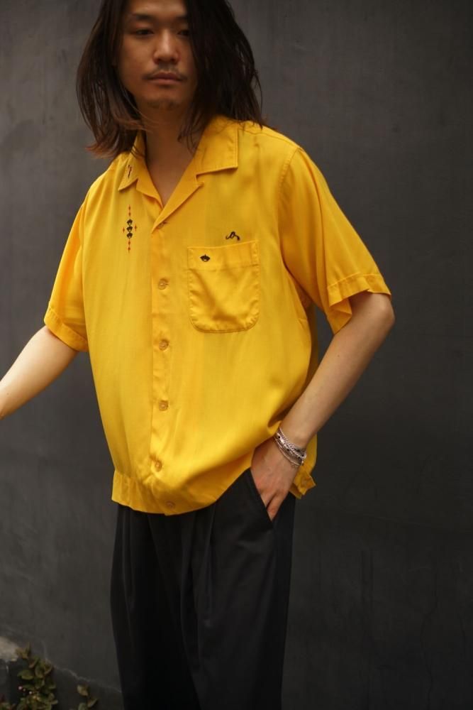 【King Louie TEN STRIKE - Made In USA】ヴィンテージ レーヨン ボーリングシャツ【1950's-】Vintage  Bowling Shirt