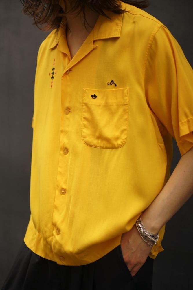 【King Louie TEN STRIKE - Made In USA】ヴィンテージ レーヨン ボーリングシャツ【1950's-】Vintage  Bowling Shirt