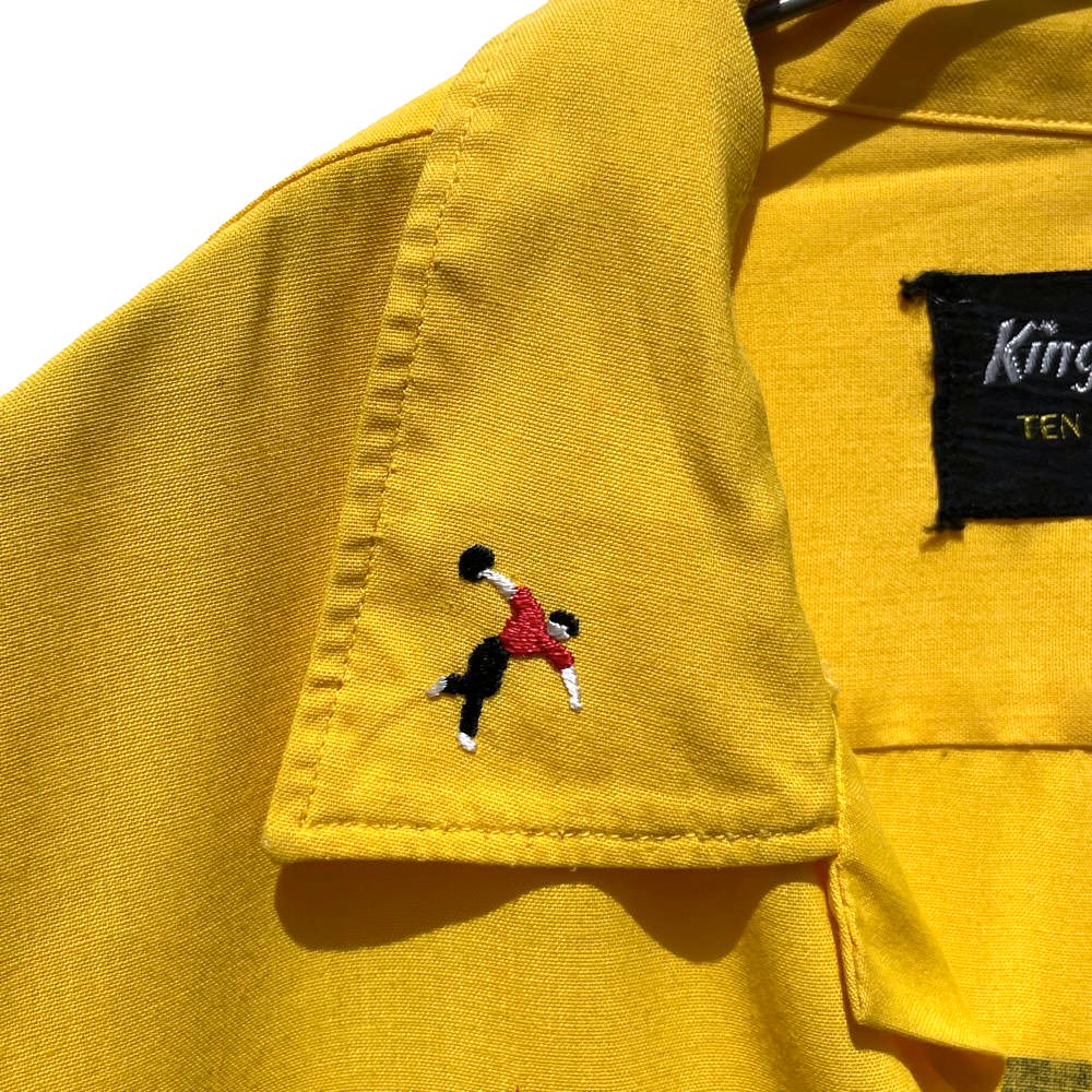 【King Louie TEN STRIKE - Made In USA】ヴィンテージ レーヨン ボーリングシャツ【1950's-】Vintage  Bowling Shirt