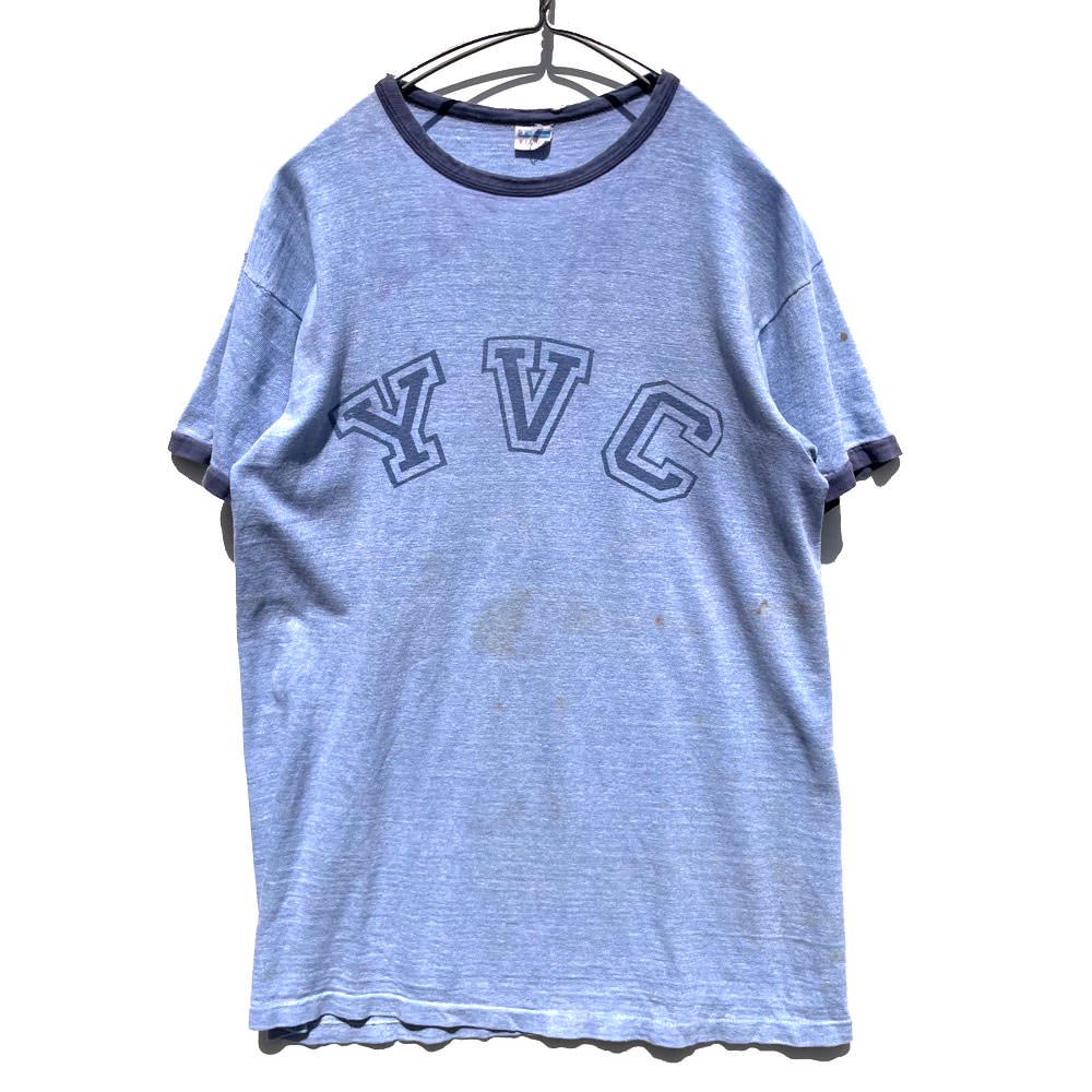 古着 通販 チャンピオン バータグ【Champion】ヴィンテージ トリムTシャツ 染み込み【1970's-】Vintage Football T-Shirt