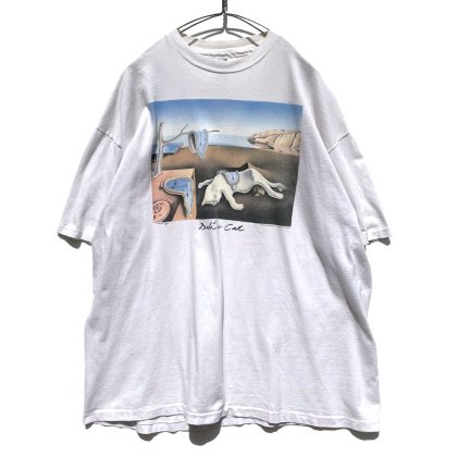古着 通販　【Dali's Cat -Made In USA】サルバドール・ダリ アートプリント パロディ Tシャツ【1992's】Vintage Art Print T-Shirt