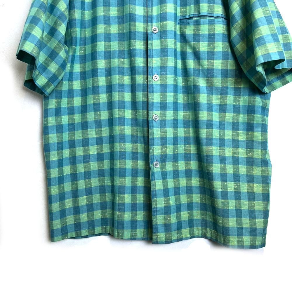 THE BON MARCHE】ヴィンテージ S/S イタリアンカラーシャツ